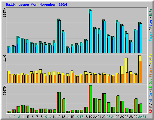 Daily usage for November 2024