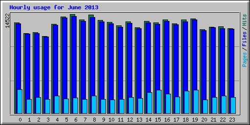 Hourly usage for June 2013