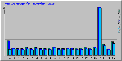 Hourly usage for November 2013