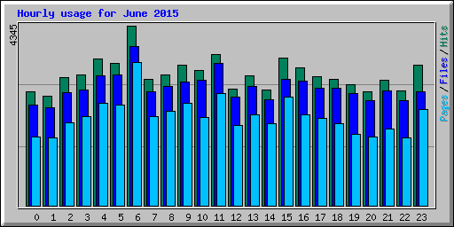 Hourly usage for June 2015
