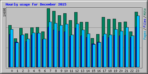 Hourly usage for December 2015