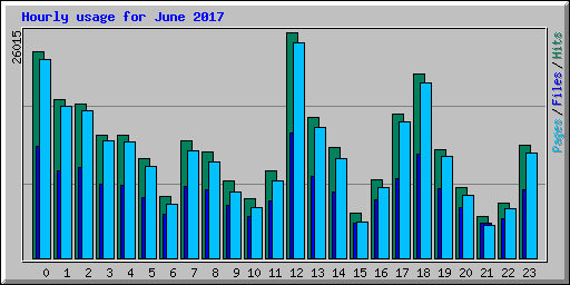 Hourly usage for June 2017