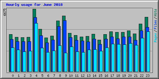 Hourly usage for June 2018