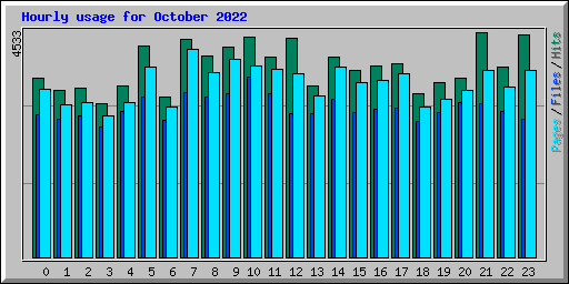 Hourly usage for October 2022