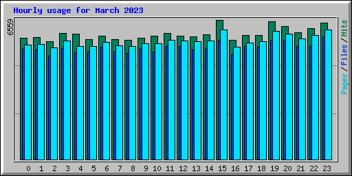 Hourly usage for March 2023
