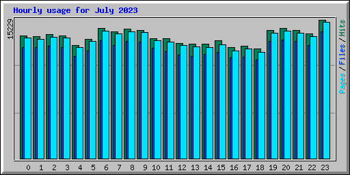 Hourly usage for July 2023