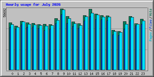 Hourly usage for July 2026